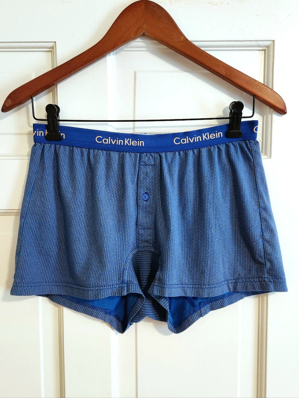 💪Calvin Klein💪 - Blue/Orange Star Print Knit Boxer/Lounge Short